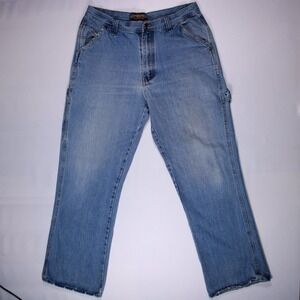 Steve & Berrys Jeans Mens 34x32 Blue Work Carpenter Pants - (32.5‎ x 29.5)